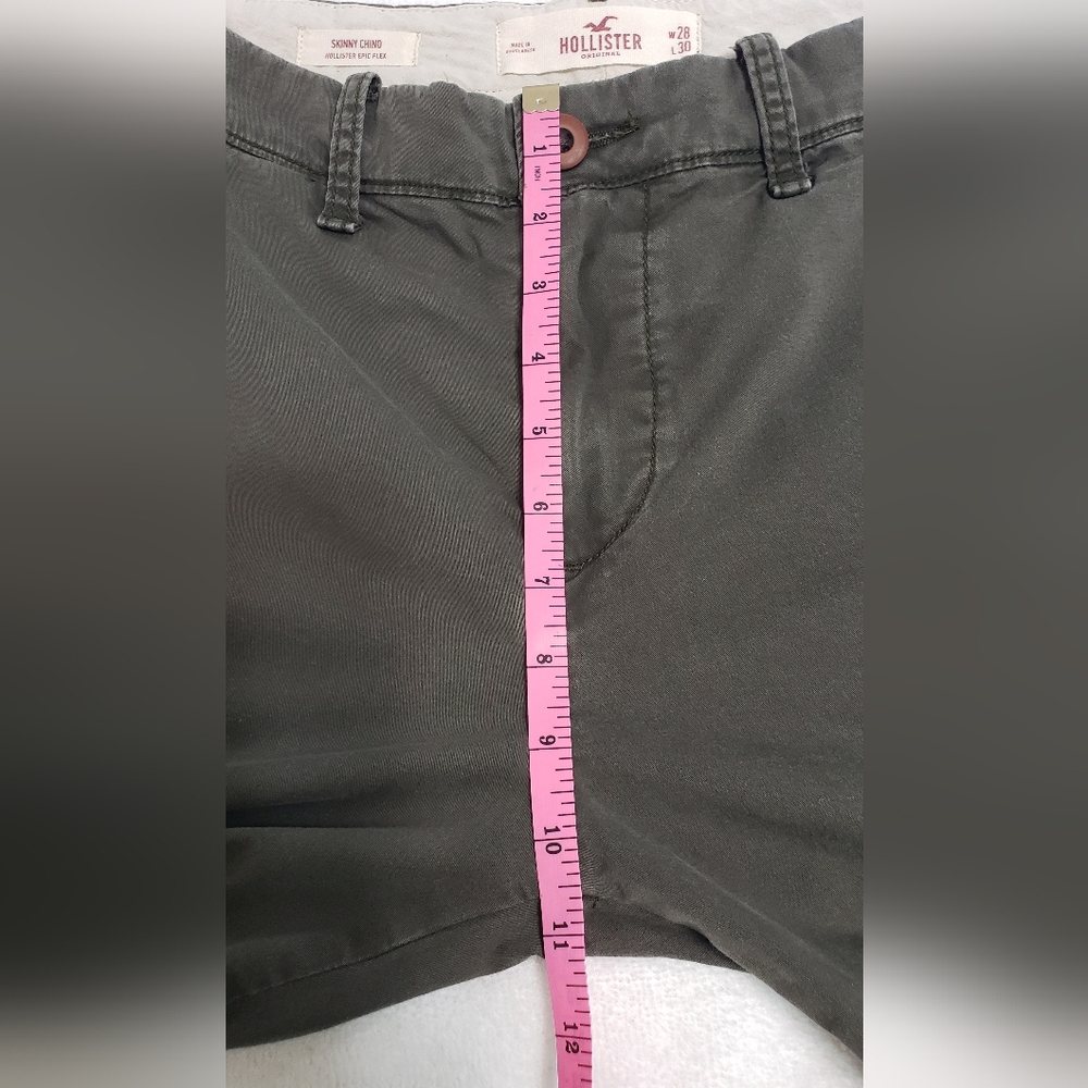 Hollister Men's Green Pants Skinny Chino Epic Flex Size W28 L30 - Picture 12 of 14